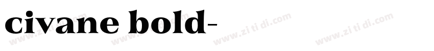 civane bold字体转换